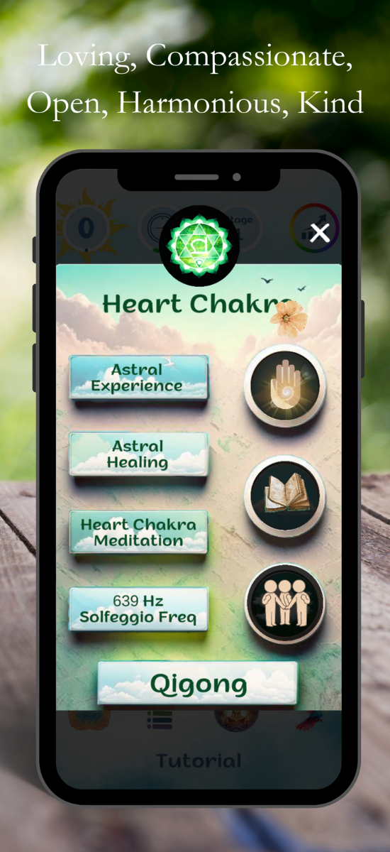 Stage 4 • Heart Chakra screen in the Peace Life App