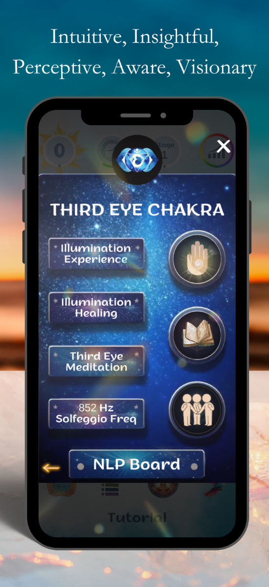 Stage 6 • Third Eye Chakra screen in the Peace Life App
